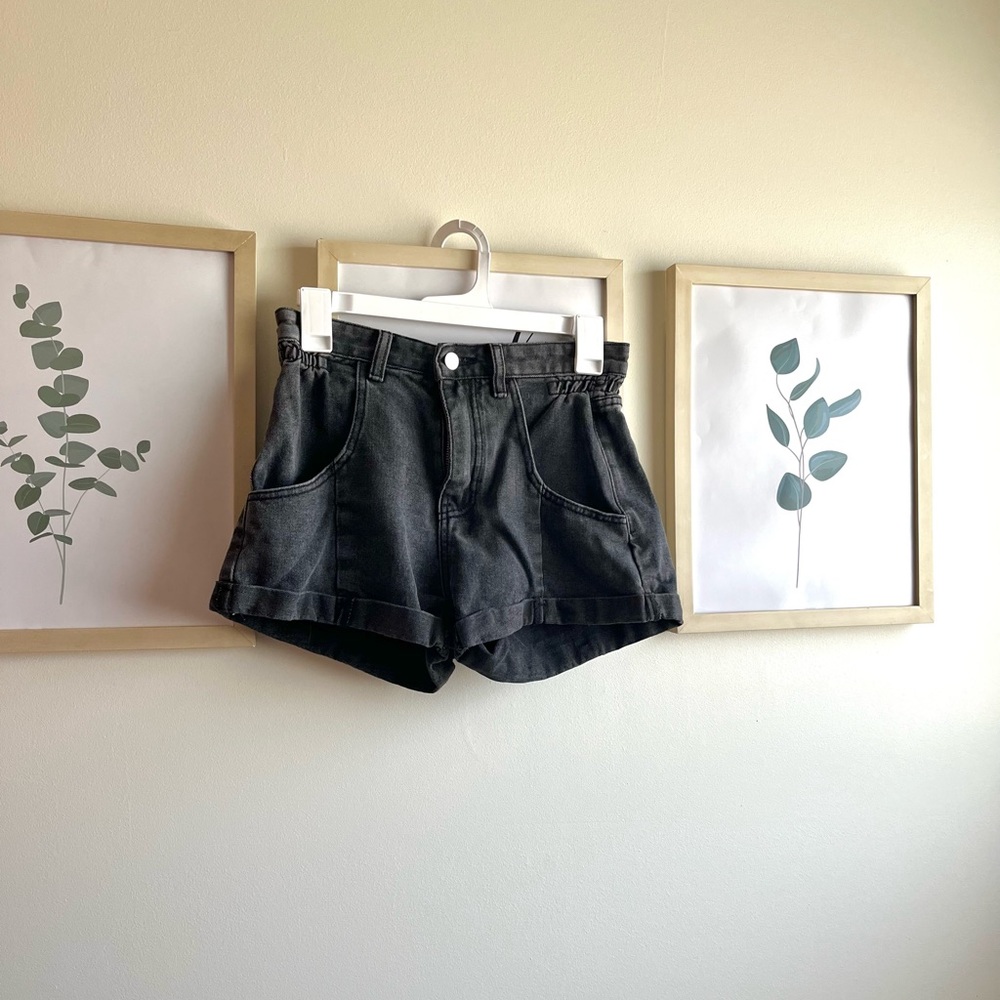 size small, black jean shorts